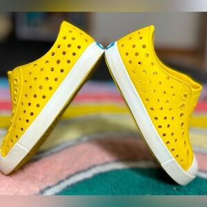 Kids yellow Native shoes! Size 9